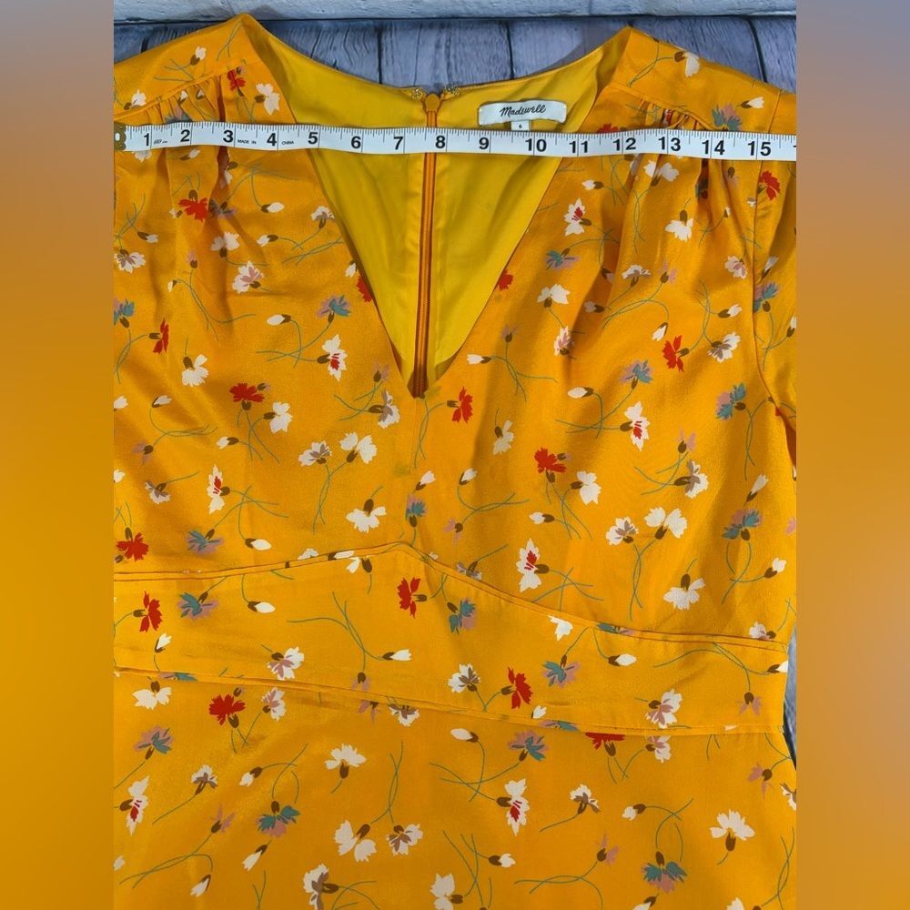 Madewell Silk Belladonna Painted Carnations Floral Party Cottagecore Dress 6 - Picture 9 of 12